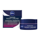 Nivea Nourishing Night Cream Moisturiser for Dry &amp;amp; Sensitive Skin 50ml