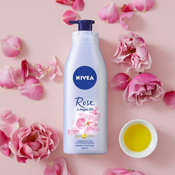 NIVEA Rose &amp;amp; Argan Oil Body Lotion Normal to Dry Skin 400ml