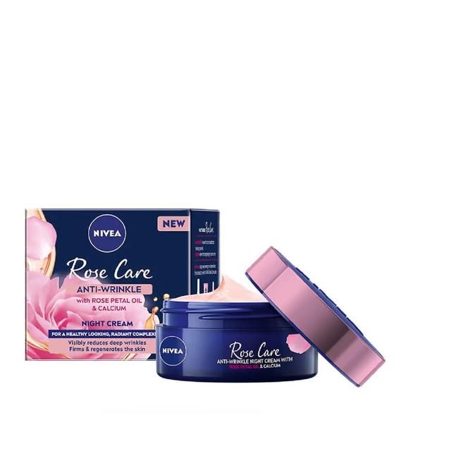 NIVEA Rose Care Anti Wrinkle Night Cream with Rose Petal Oil &amp;amp; Calcium   50ml