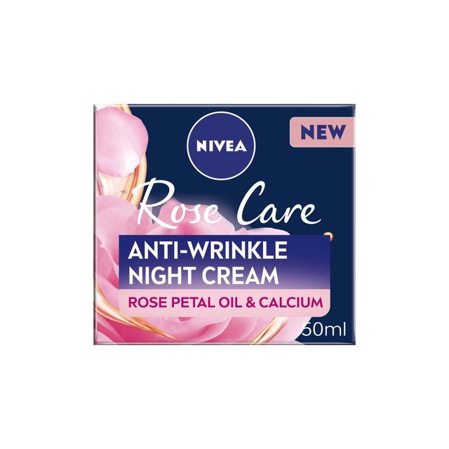 NIVEA Rose Care Anti Wrinkle Night Cream with Rose Petal Oil &amp;amp; Calcium   50ml