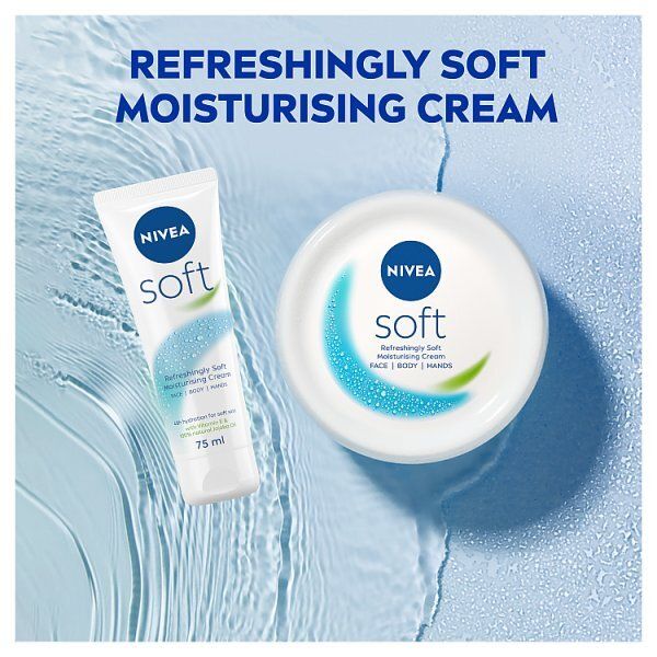 NIVEA Soft Moisturiser Cream for Face, Hands &amp;amp; Body, 300ml