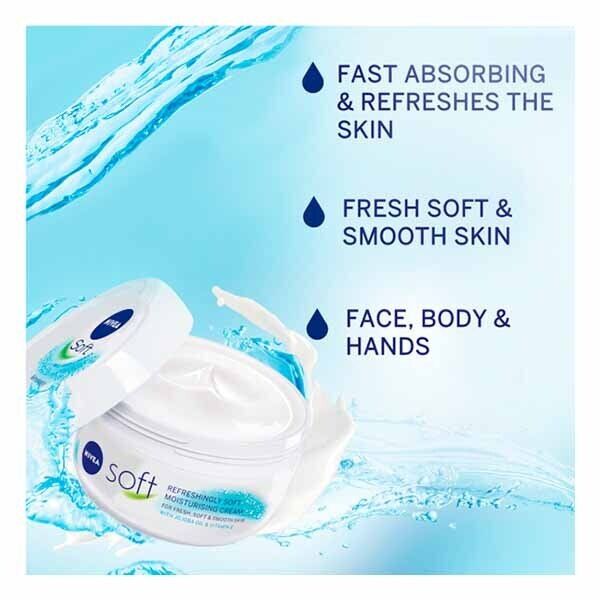 NIVEA Soft Moisturiser Cream for Face, Hands &amp;amp; Body, 500ml
