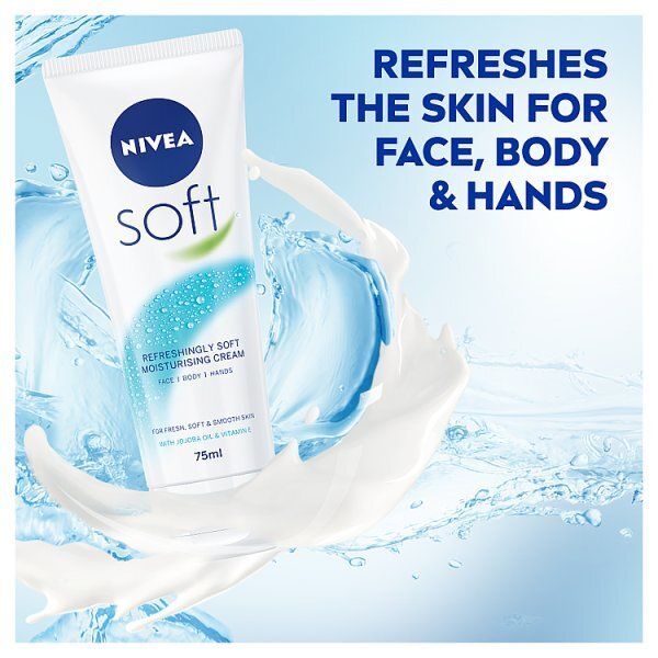 NIVEA Soft Moisturiser Cream for Face, Hands &amp;amp; Body, 75ml