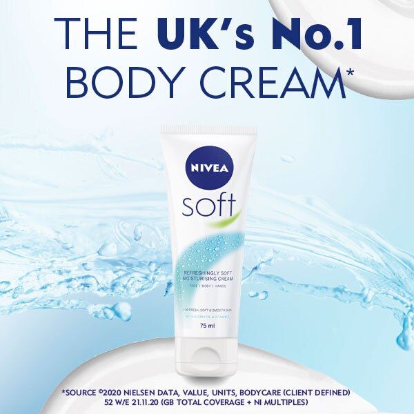 NIVEA Soft Moisturiser Cream for Face, Hands &amp;amp; Body, 75ml