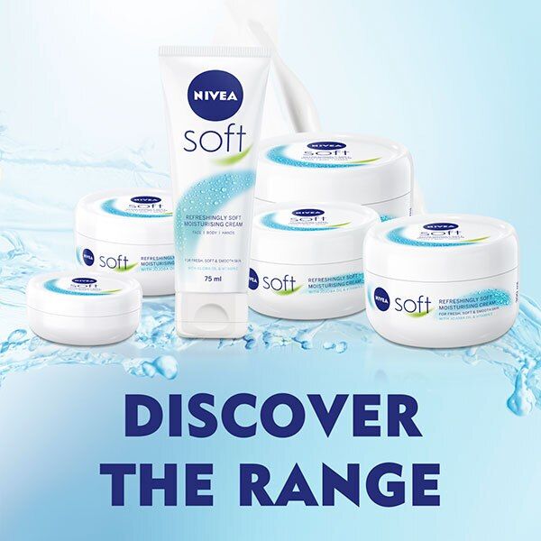 NIVEA Soft Moisturiser Cream for Face, Hands &amp;amp; Body, 75ml