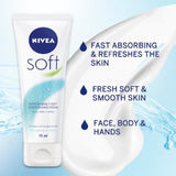 NIVEA Soft Moisturiser Cream for Face Hands &amp;amp; Body   75ml