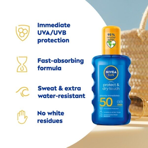 NIVEA SUN Cooling Suncream Spray SPF50 Protect&amp;amp;Refresh 200ml