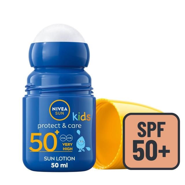 NIVEA SUN Kids Protect &amp;amp; Care SPF 50+ Sun Lotion Roll On   50ml