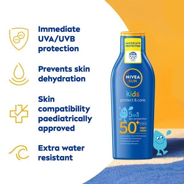 NIVEA SUN Kids Suncream Lotion SPF50+ Protect&amp;amp;Moisture 200ml