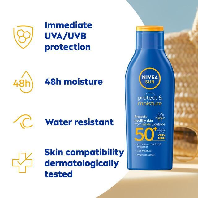 NIVEA SUN Protect &amp;amp; Moisture SPF 15 Sun Lotion    200ml