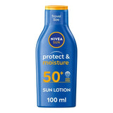 NIVEA SUN Protect &amp;amp; Moisture SPF 50+ Sun Lotion Travel Size   100ml