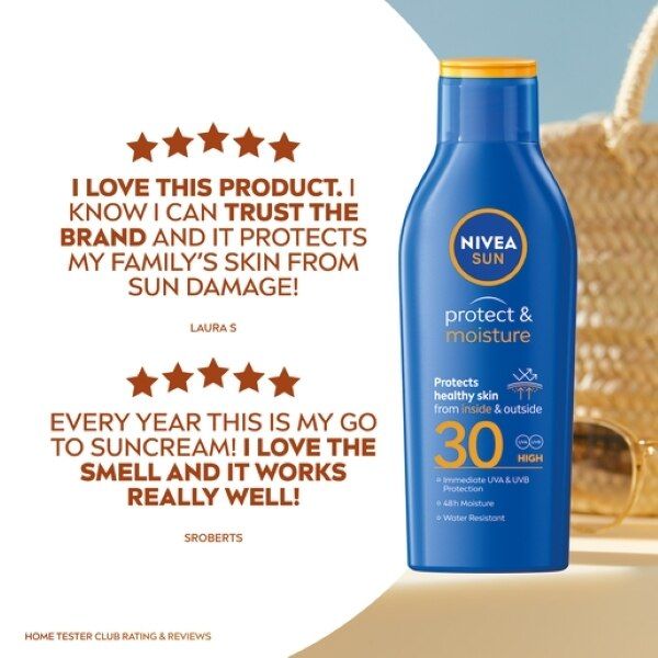 NIVEA SUN Suncream Lotion Protect &amp;amp; Moisture SPF30 200ml