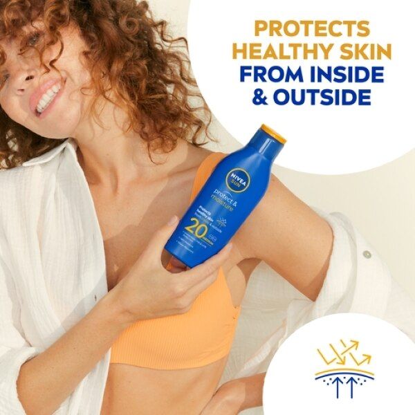 NIVEA SUN Suncream Lotion SPF 20, Protect &amp;amp; Moisture 200ml
