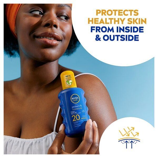 NIVEA SUN Suncream Spray Protect &amp;amp; Moisture SPF20 200ml