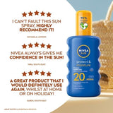 NIVEA SUN Suncream Spray Protect &amp;amp; Moisture SPF20 200ml