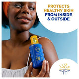 NIVEA SUN Suncream Spray Protect &amp;amp; Moisture SPF50+ 200ml