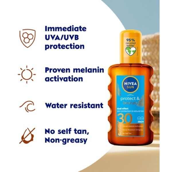 NIVEA SUN Tan Activating Oil SPF30 Protect&amp;amp;Bronze 200ml
