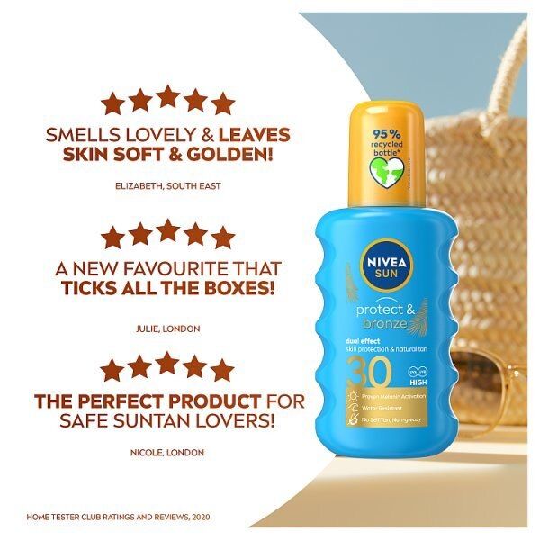 NIVEA SUN Tan Activating Spray SPF 30 Protect &amp;amp; Bronze 200ml