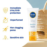 NIVEA SUN UV Face SPF 50 Sensitive Sun Cream   50ml