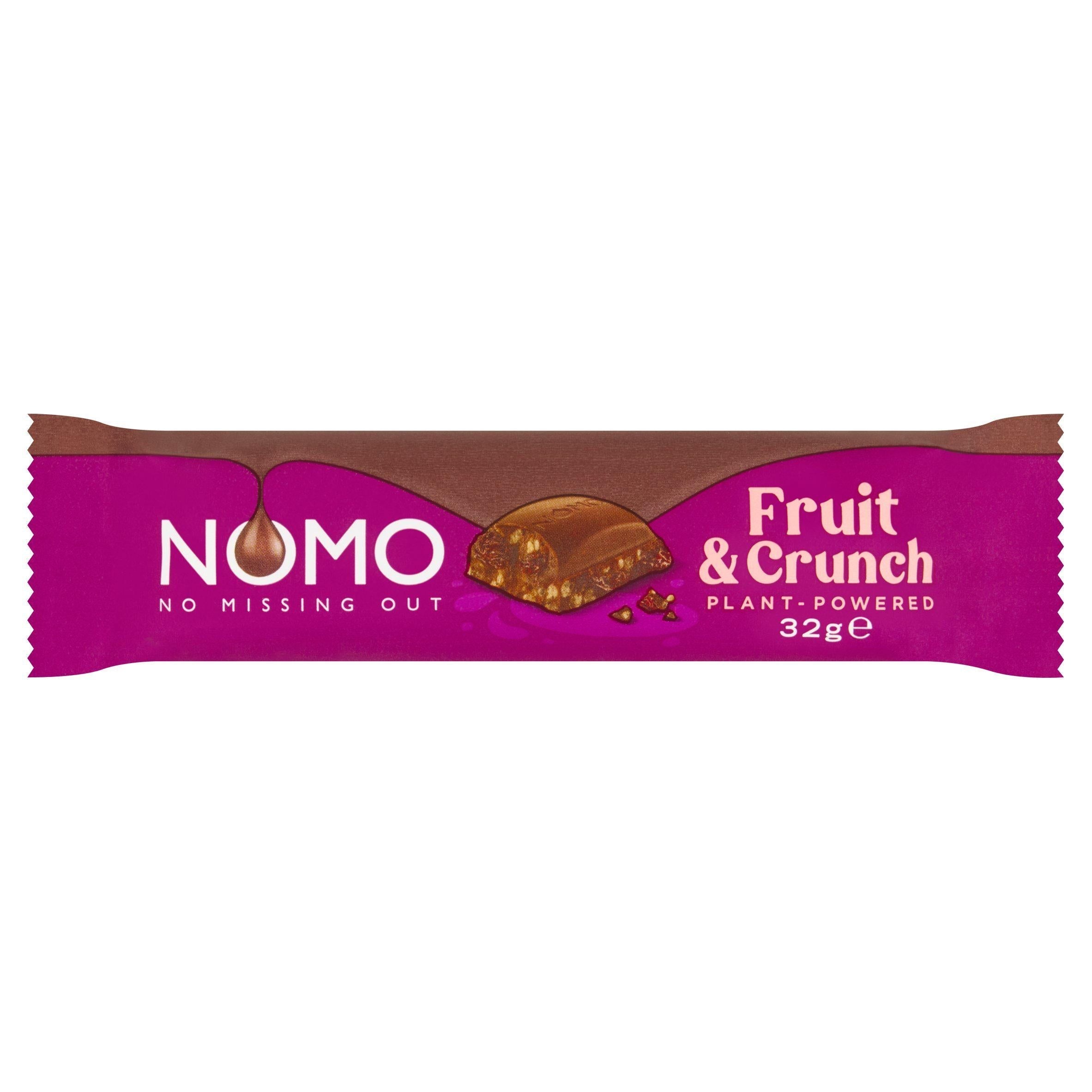 NOMO Fruit &amp;amp; Crunch Chocolate Bar 32g