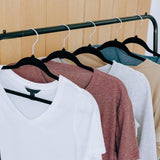 Non Slip Velvet Hangers with Swivel Hook Black 5pk   5 per pack