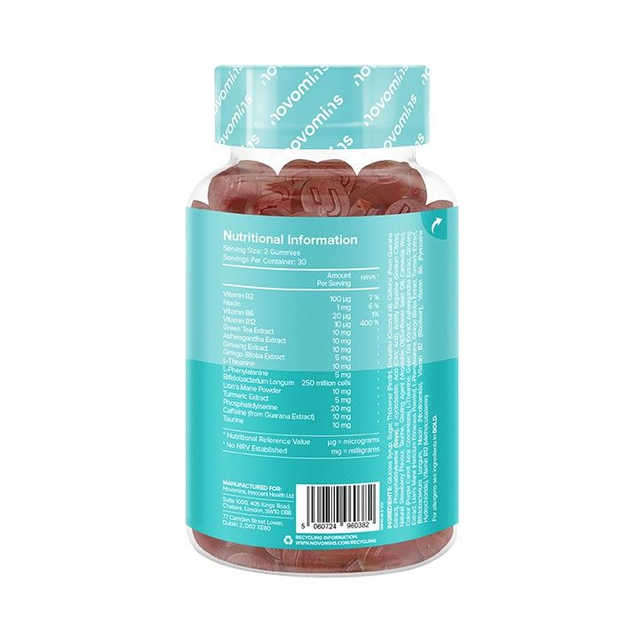 Novomins Focus Strawberry Flavoured 60 Gummies