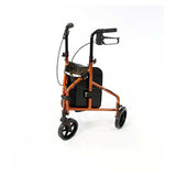 NRS Healthcare 3 Wheel Aluminium Rollator Orange