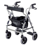 NRS Healthcare A-Series 4-Wheel Rollator &amp;ndash; Silver