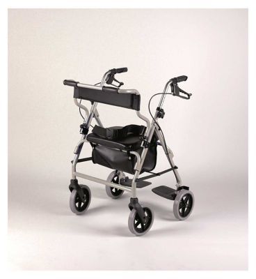 NRS Healthcare A-Series 4-Wheel Rollator &amp;ndash; Silver
