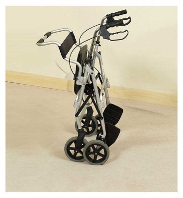 NRS Healthcare A-Series 4-Wheel Rollator &amp;ndash; Silver