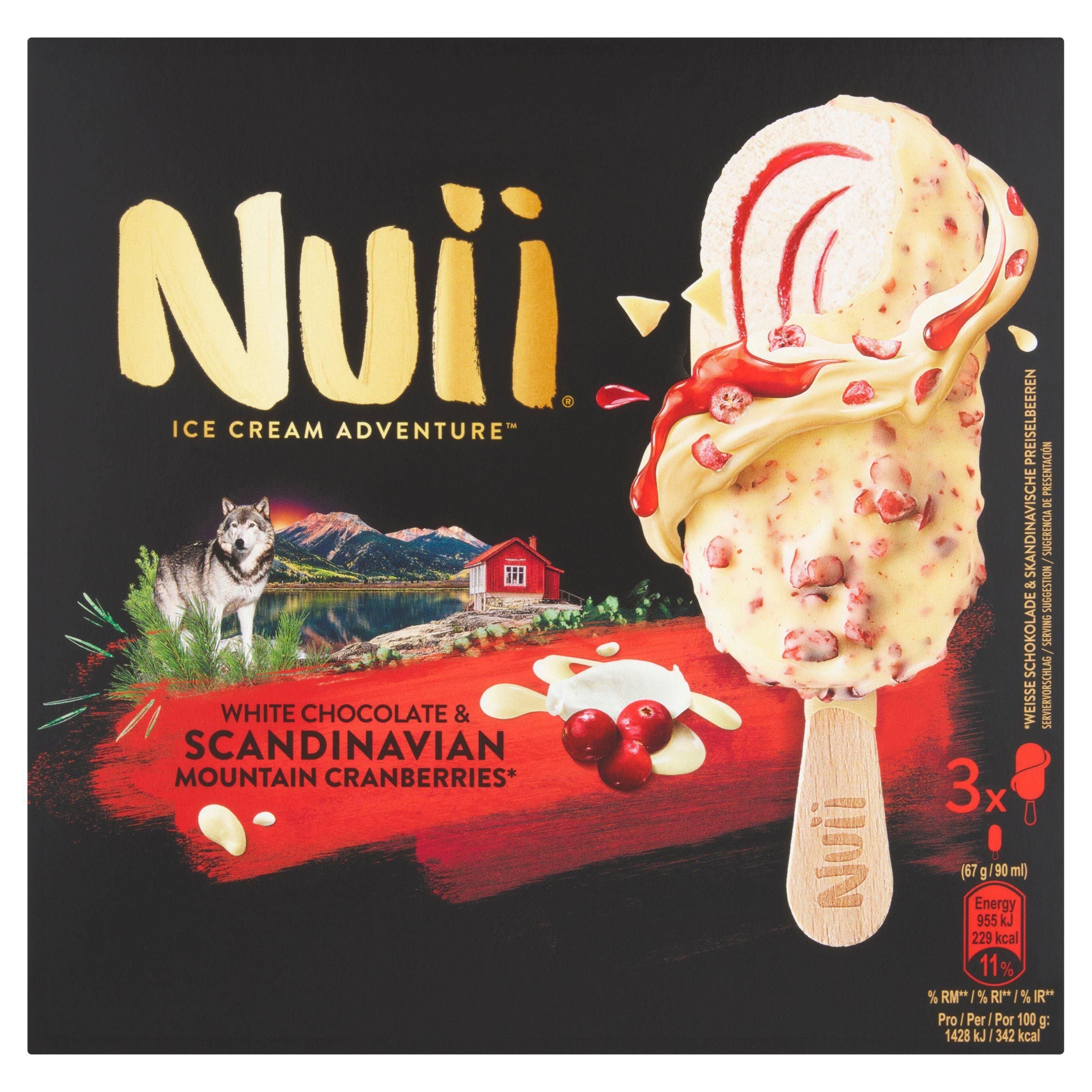 Nuii White Chocolate &amp;amp; Scandinavian Mountain Cranberries 201g