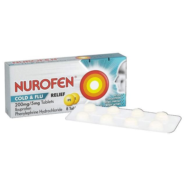Nurofen Cold &amp;amp; Flu Pain Relief Ibuprofen 200mg Tablets   16 per pack