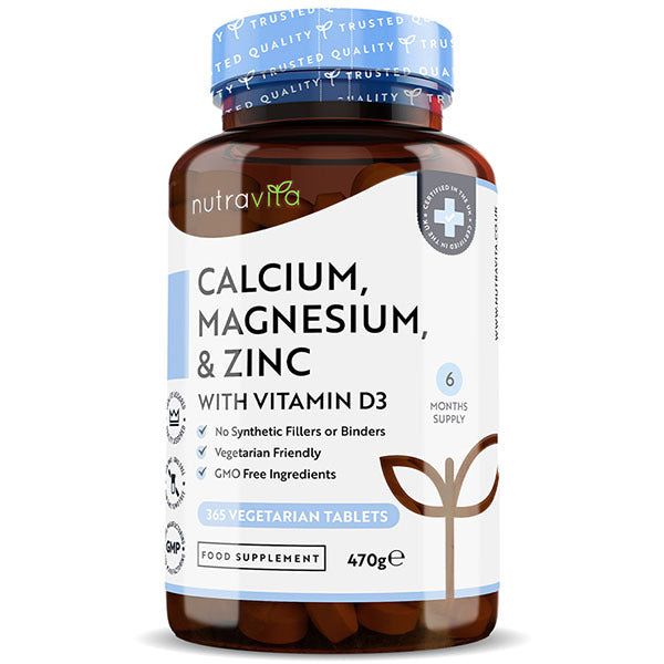 Nutravita Calcium Magnesium Zinc &amp;amp; Vit D3 - 365 Veggie Tabs