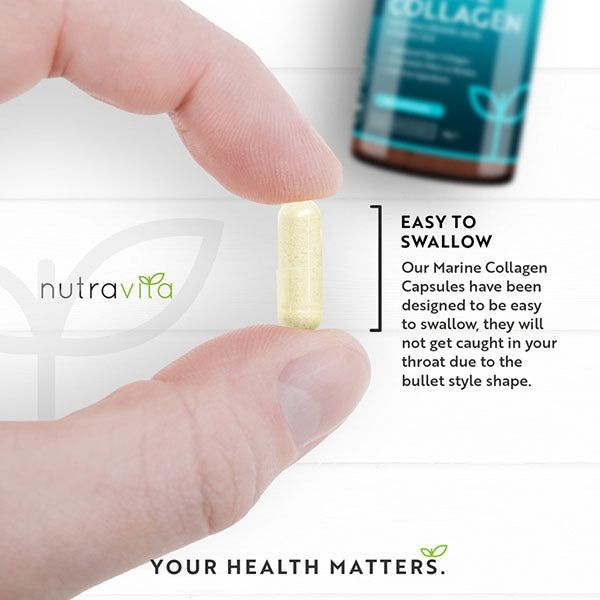 Nutravita Marine Collagen with Hyaluronic Acid,VitC&amp;amp;E-90Caps