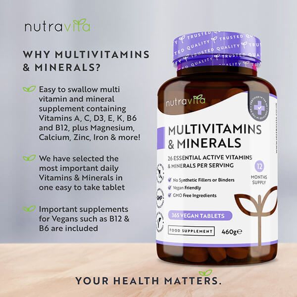 Nutravita Multivitamins &amp;amp; Minerals - 365 Vegan Tablets