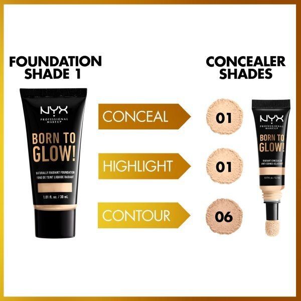 NYX Professional Makeup Born To Glow Radiant Foundation Pale