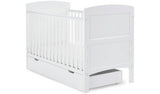 Obaby Grace Baby Cot Bed &amp;amp; Drawer - White