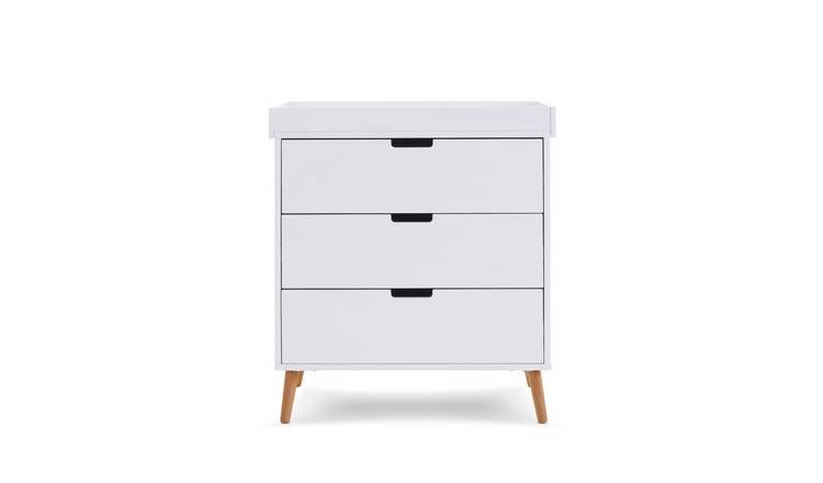 Obaby Maya Changing Unit - White &amp;amp; Acacia