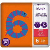 Ocado Kiddo Ultra-Dry Nappy Pants Size 6 (16kg+)   32 per pack