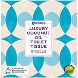 Ocado Luxury Coconut Oil Toilet Tissue   9 per pack