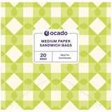 Ocado Medium Paper Sandwich Bags   20 per pack