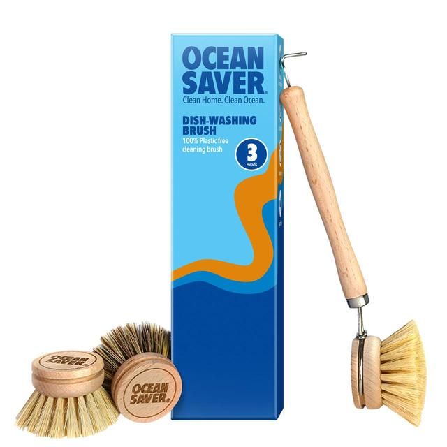 OceanSaver Wooden Dishwashing Brush &amp;amp; replacement heads
