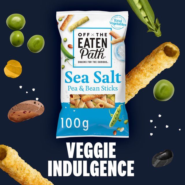 Off The Eaten Path Sea Salted Bean Sticks Sharing Bag Crisps   100g