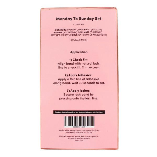 Oh My Lash Monday to Sunday Black Faux Mink False Lashes Set