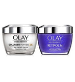 Olay Day &amp;amp; Dream with Collagen Peptide24 Day Moisturiser &amp;amp; Retinol24 Night Moisturiser Bundle