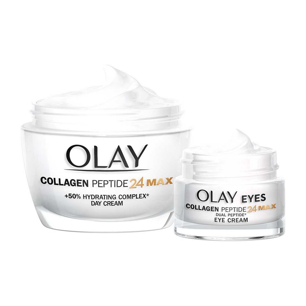 Olay Drunk On Peptides with Collagen Peptide24 MAX Day Moisturiser &amp;amp; Eye Cream Bundle