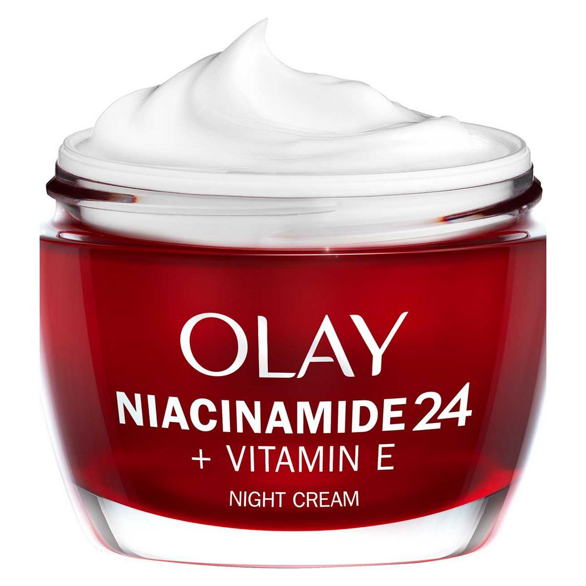 Olay Niacinamide 24 + Vitamin E Night Moisturiser With 99% Pure Niacinamide &amp;amp; Shea Butter, Fragrance Free, 50ml