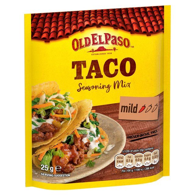 Old El Paso Garlic &amp;amp; Paprika Taco Seasoning Mix   25g