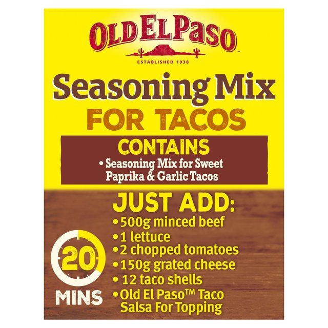 Old El Paso Garlic &amp;amp; Paprika Taco Seasoning Mix   25g