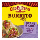 Old El Paso Mexican Beans &amp;amp; Beef Chili Mild Burrito Kit   620g